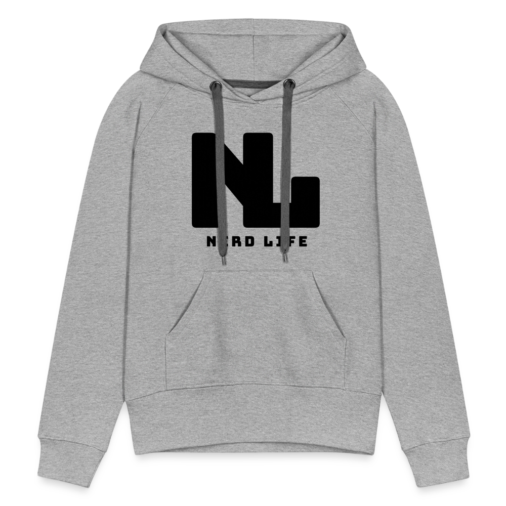 Nerd Life Graphic Black Women’s Premium Hoodie - heather grey