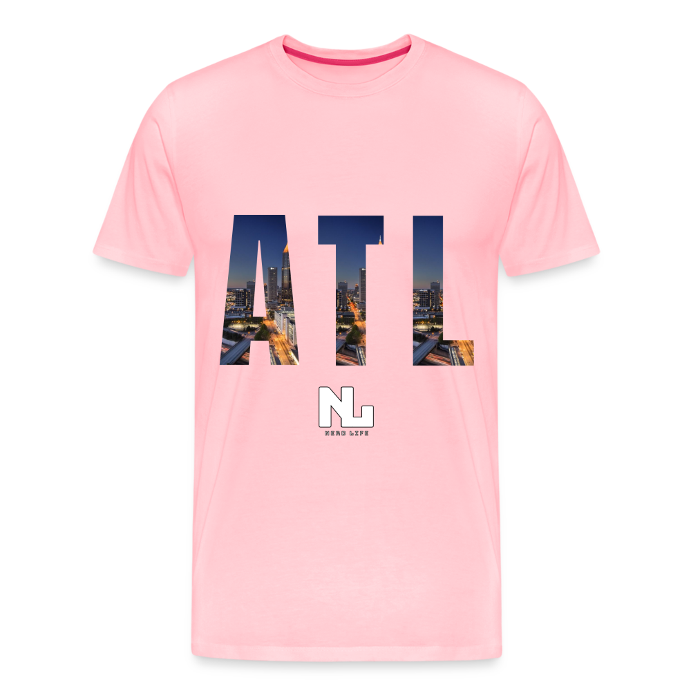 ATL Nerd Life City Graphic Men's Premium T-Shirt - pink