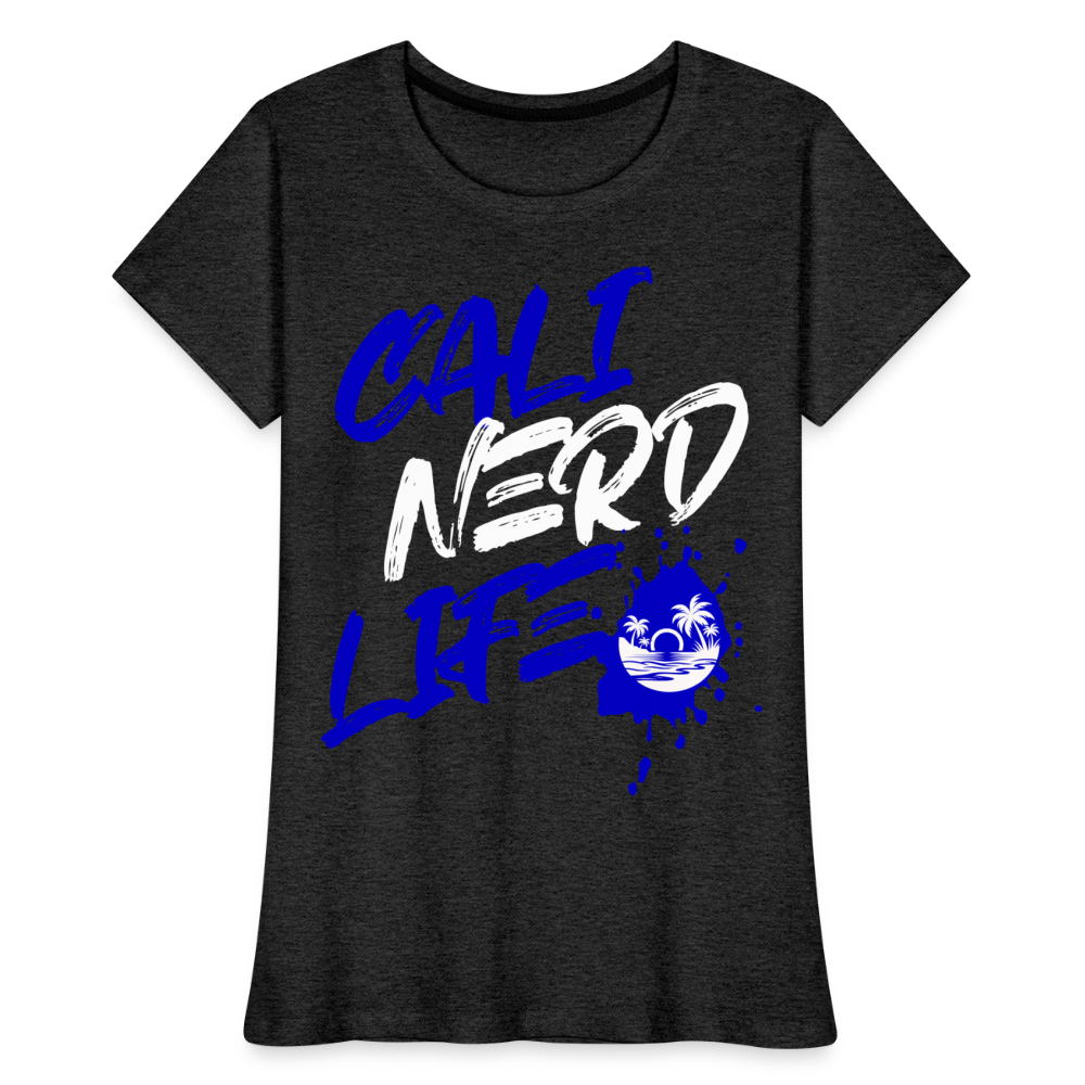 Cali Nerd Life Graphic Women’s Premium Organic T-Shirt - charcoal grey