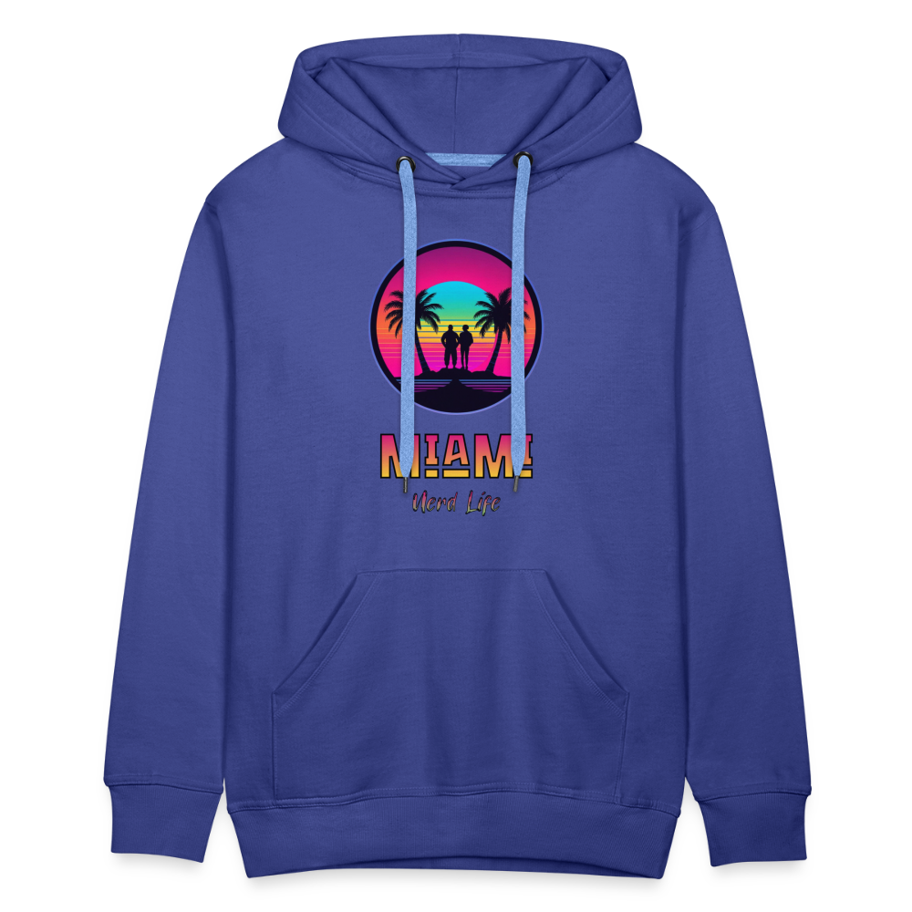 Miami Nerd Life Graphic Men’s Premium Hoodie - royal blue