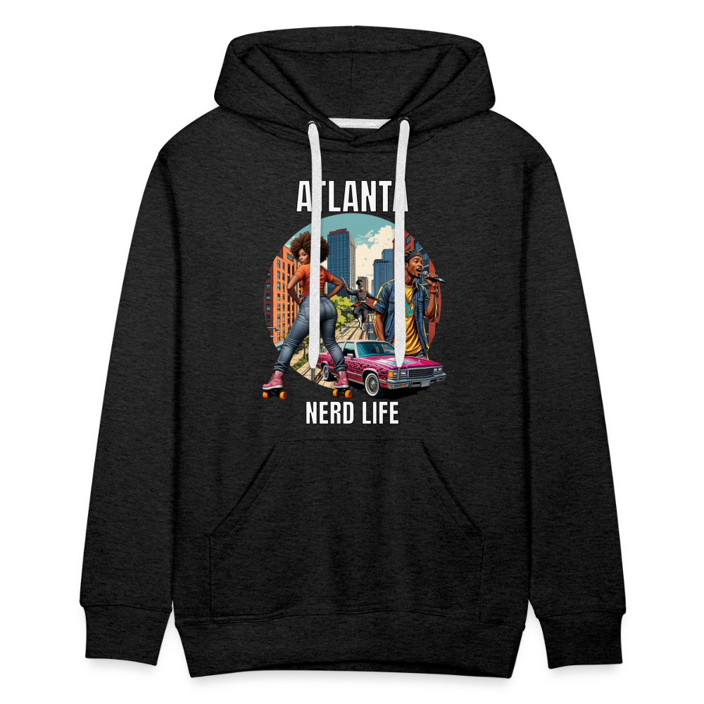 Atlanta Nerd Life Highlights Graphic Men’s Premium Hoodie - charcoal grey