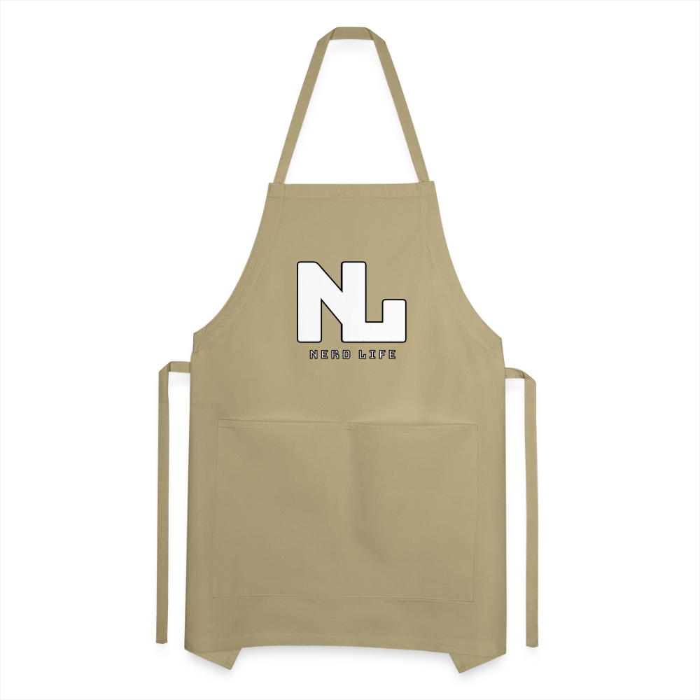 Nerd Life Graphic Adjustable Apron - khaki
