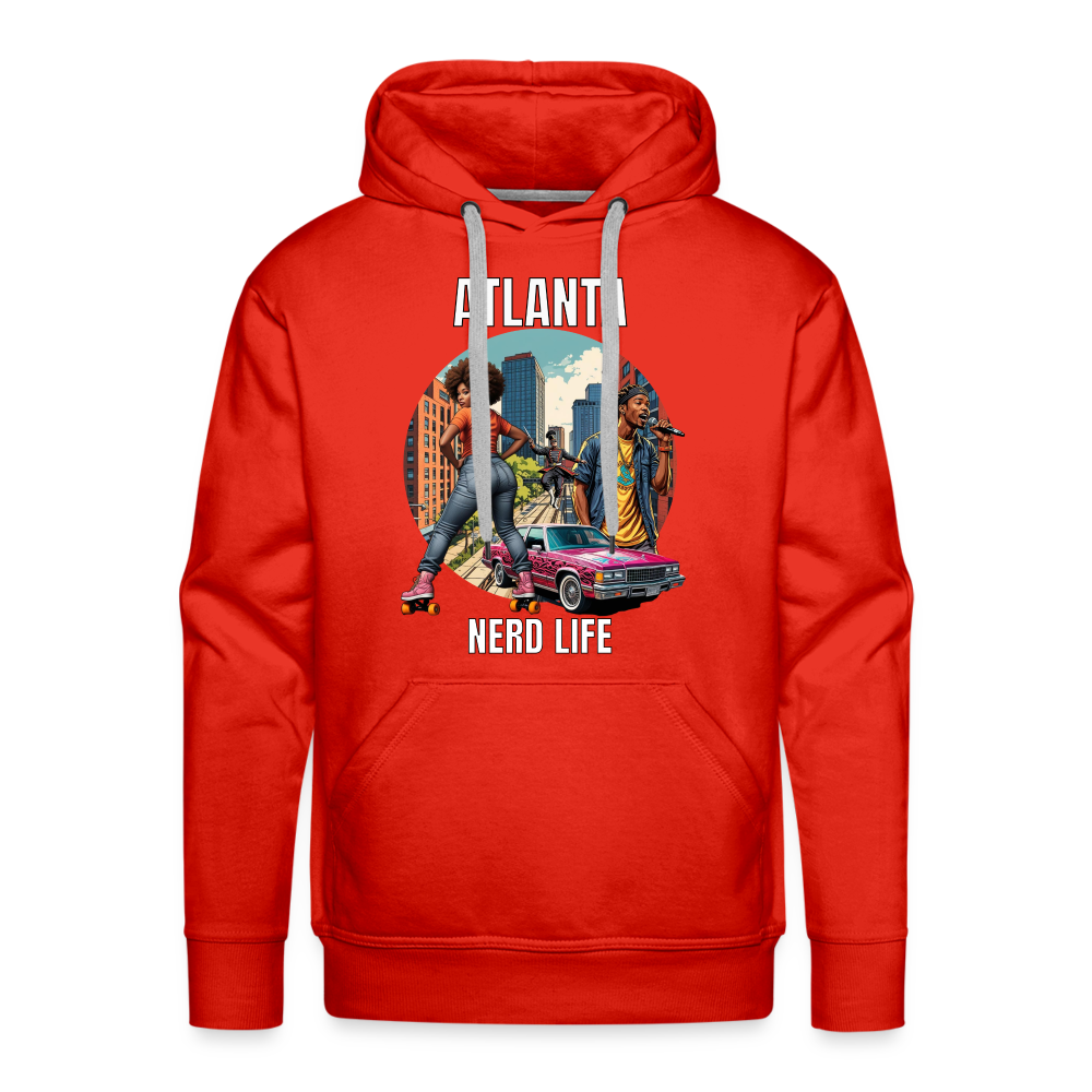 Atlanta Nerd Life Highlights Graphic Men’s Premium Hoodie - red
