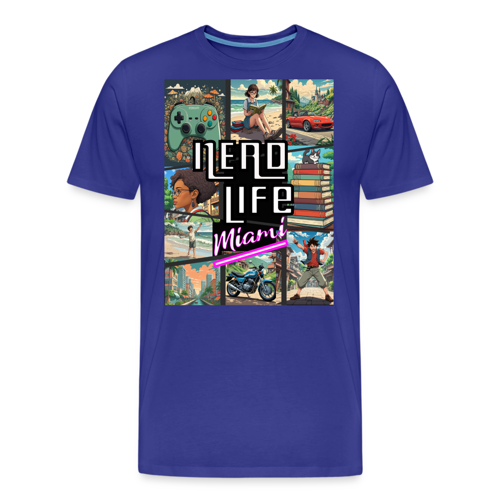 Nerd Life Miami Graphic Men’s Premium Organic T-Shirt - royal blue
