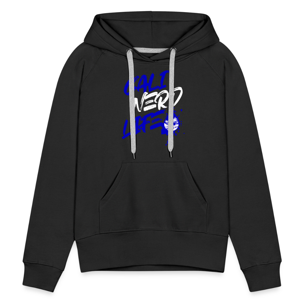 Cali Nerd Life Graphic Women’s Premium Hoodie - black