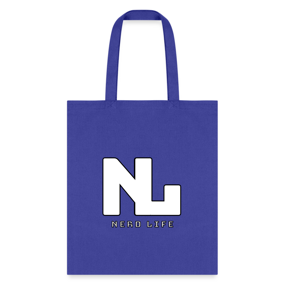 Nerd Life Graphic Tote Bag - royal blue