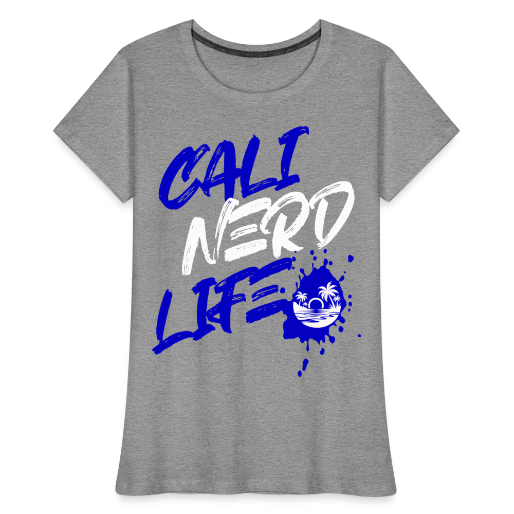 Cali Nerd Life Graphic Women’s Premium Organic T-Shirt - heather gray