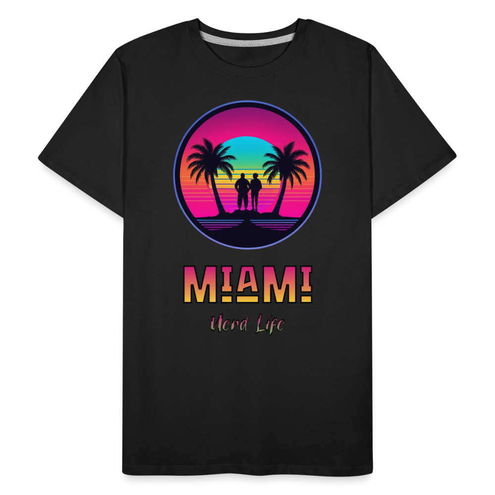Miami Nerd Life Graphic Men’s Premium Organic T-Shirt - black