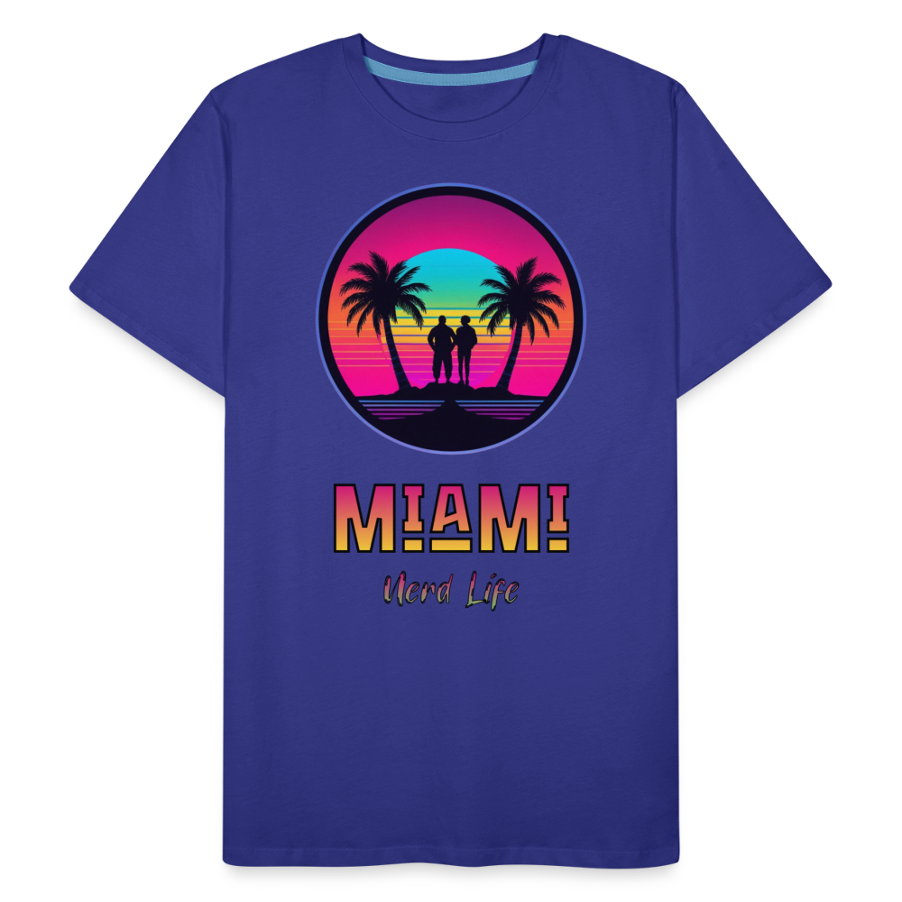 Miami Nerd Life Graphic Men’s Premium Organic T-Shirt - royal blue