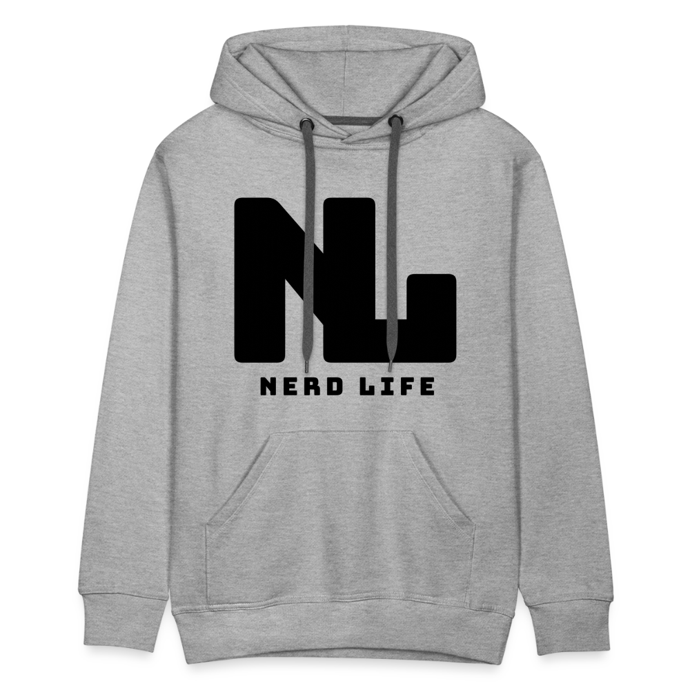 Nerd Life Graphic Black Men’s Premium Hoodie - heather grey