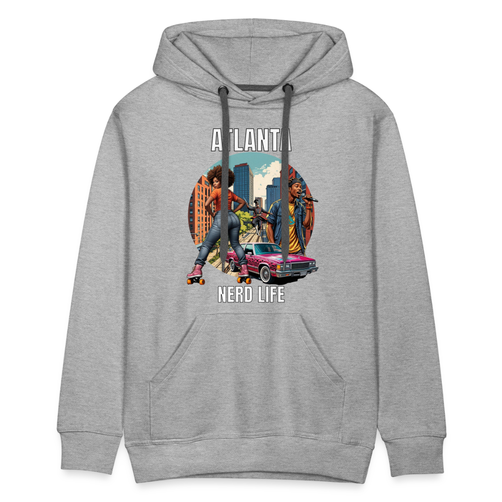 Atlanta Nerd Life Highlights Graphic Men’s Premium Hoodie - heather grey