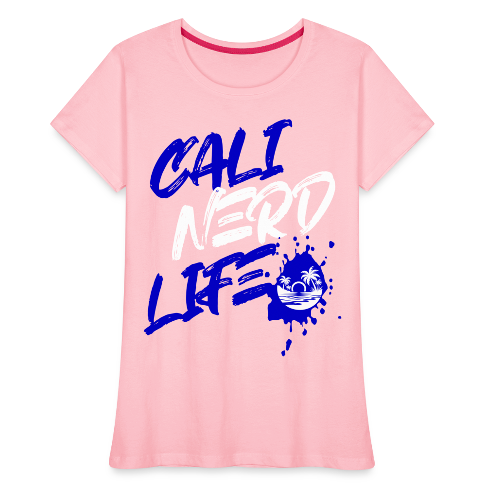 Cali Nerd Life Graphic Women’s Premium Organic T-Shirt - pink