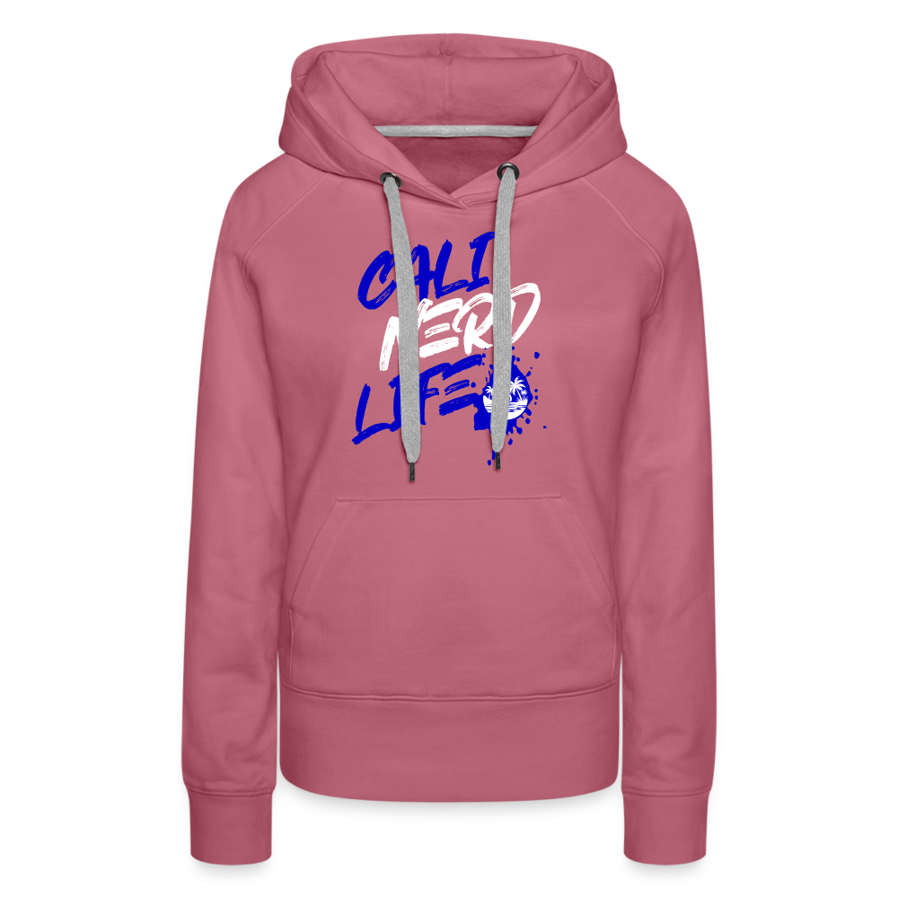 Cali Nerd Life Graphic Women’s Premium Hoodie - mauve
