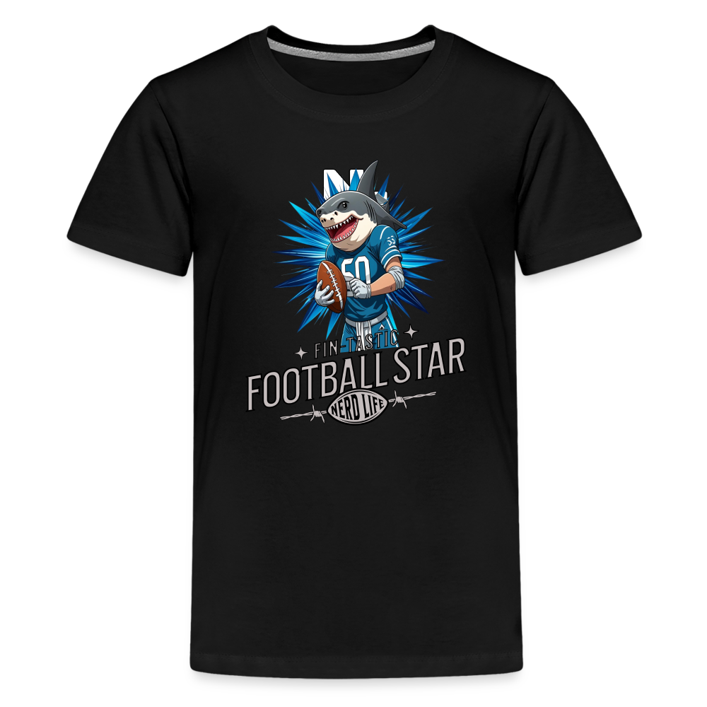 Fin-Tastic Football Player Kids' Premium T-Shirt - black