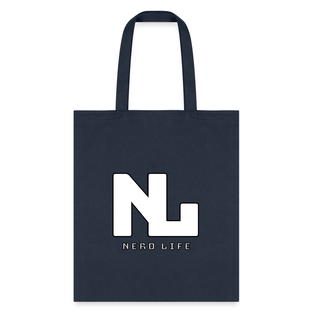 Nerd Life Graphic Tote Bag - navy