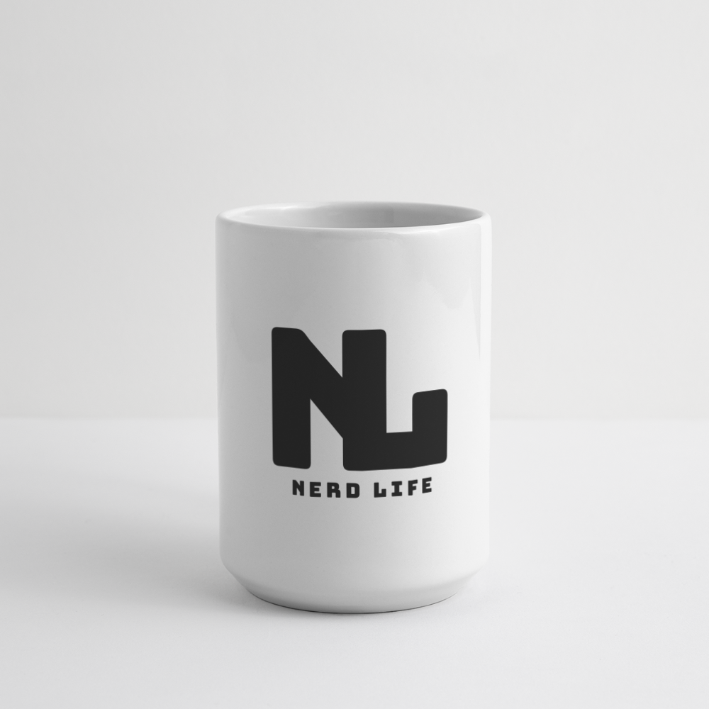 Nerd Life Graphic Black Coffee/Tea Mug 15 oz - white