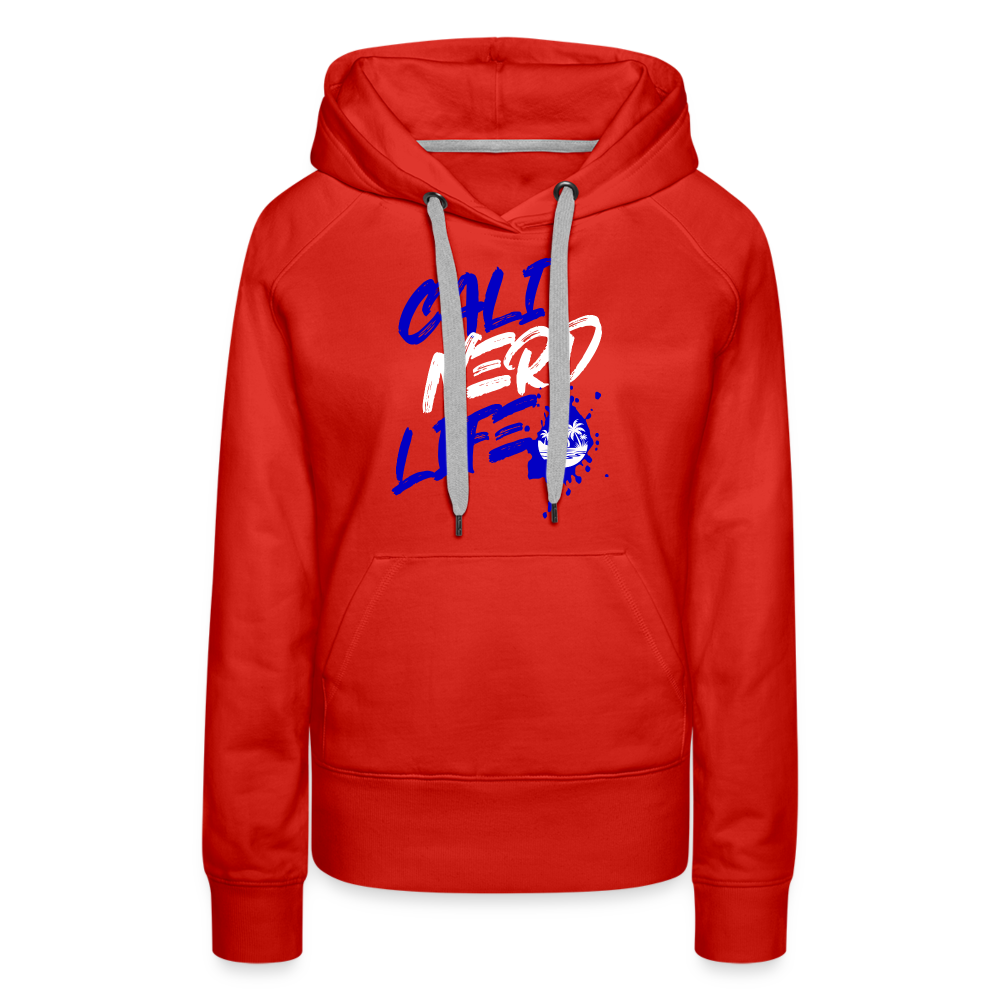 Cali Nerd Life Graphic Women’s Premium Hoodie - red