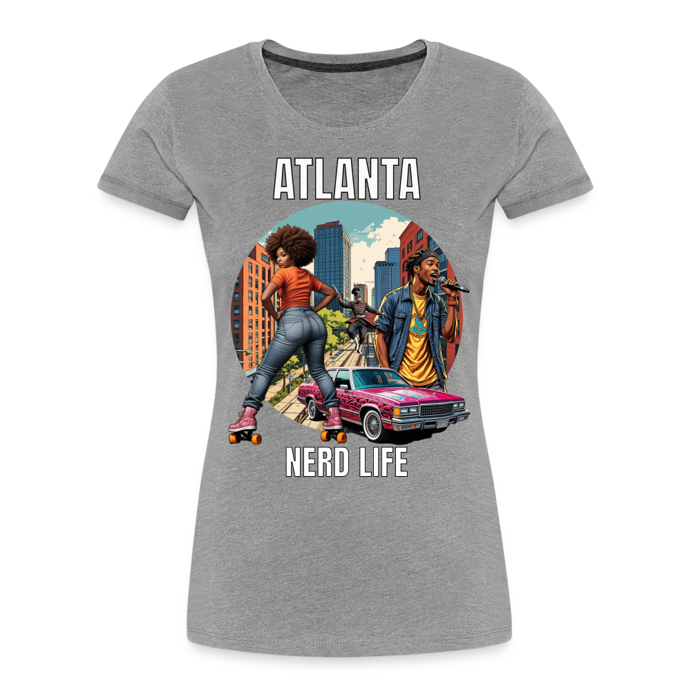 Atlanta Nerd Life Highlights Graphic Women’s Premium Organic T-Shirt - heather gray