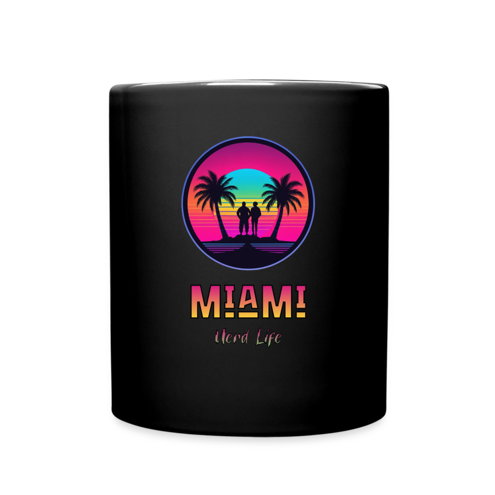Miami Nerd Life Graphic Full Color Mug - black
