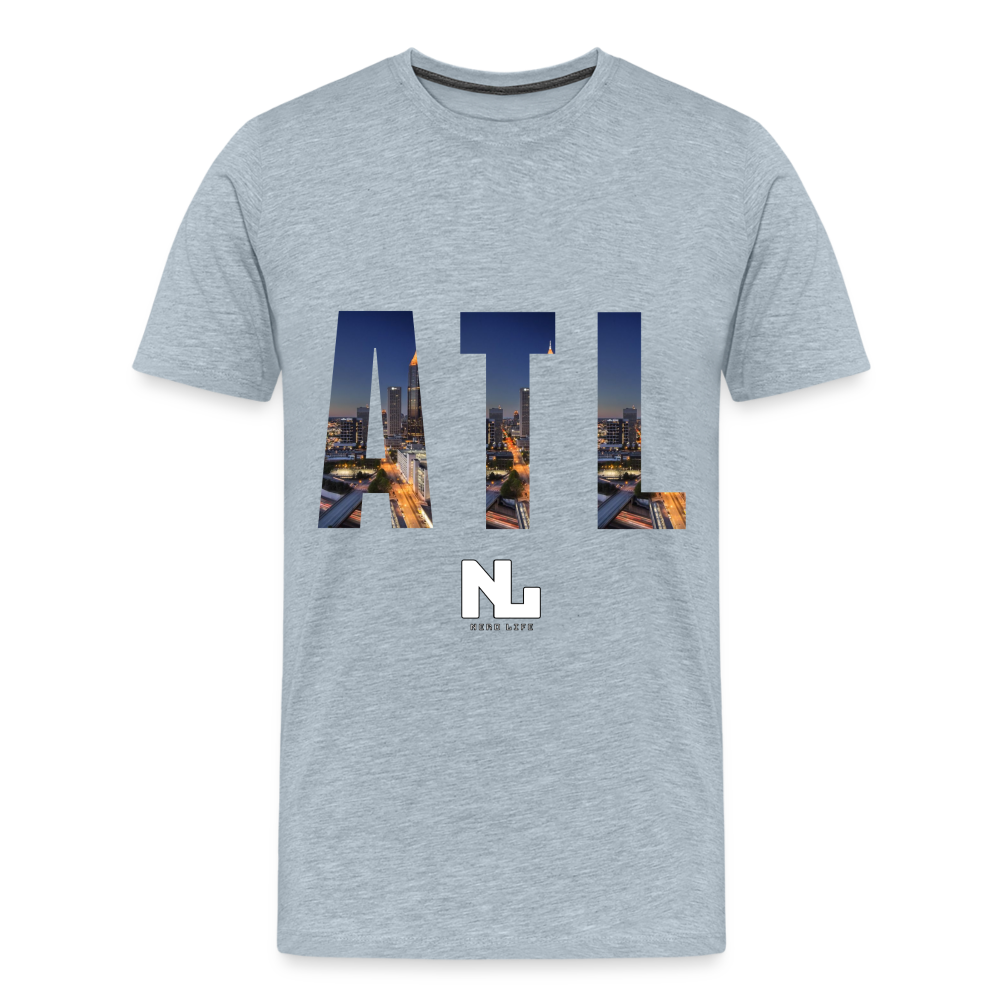 ATL Nerd Life City Graphic Men's Premium T-Shirt - heather ice blue