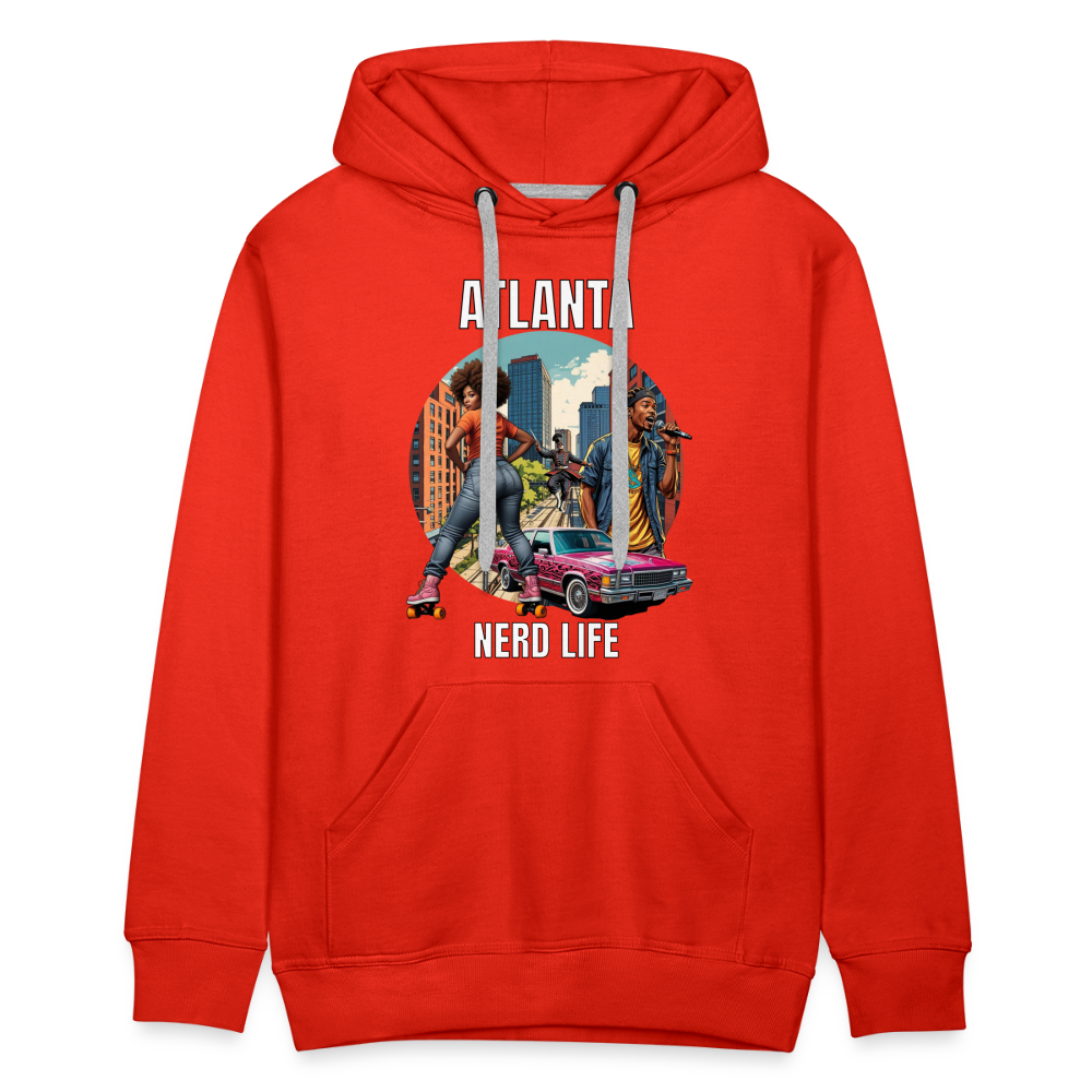 Atlanta Nerd Life Highlights Graphic Men’s Premium Hoodie - red