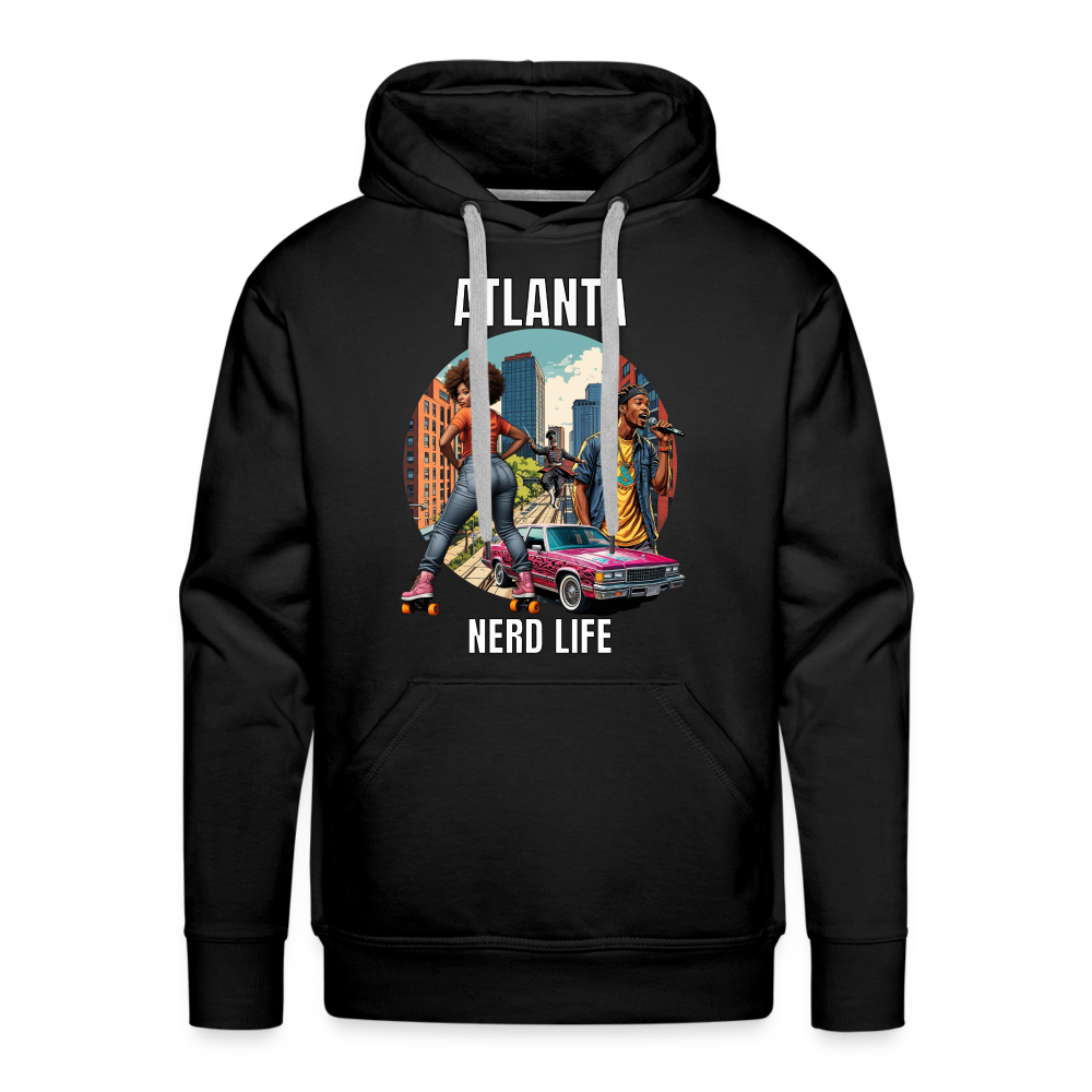 Atlanta Nerd Life Highlights Graphic Men’s Premium Hoodie - black