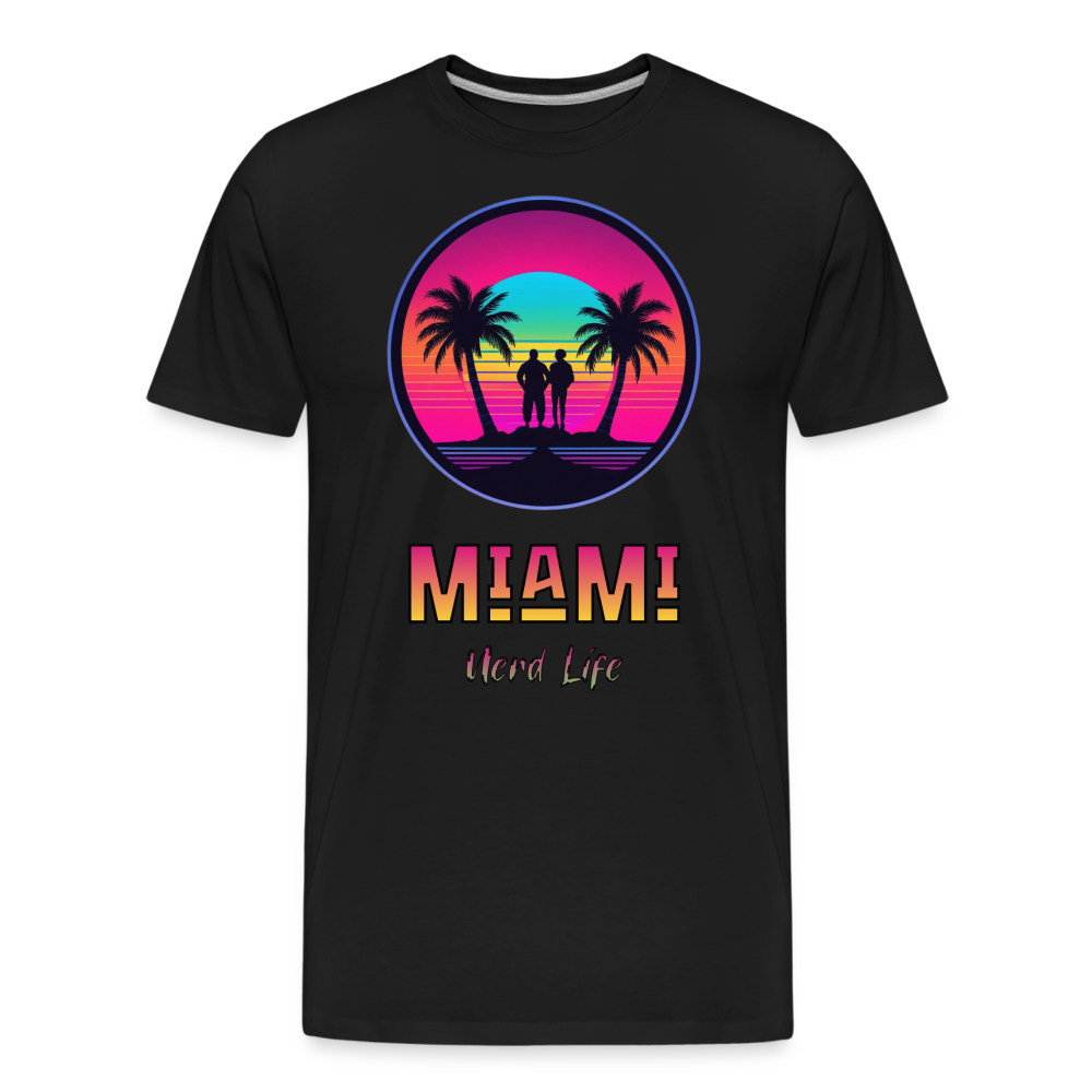 Miami Nerd Life Graphic Men’s Premium Organic T-Shirt - black