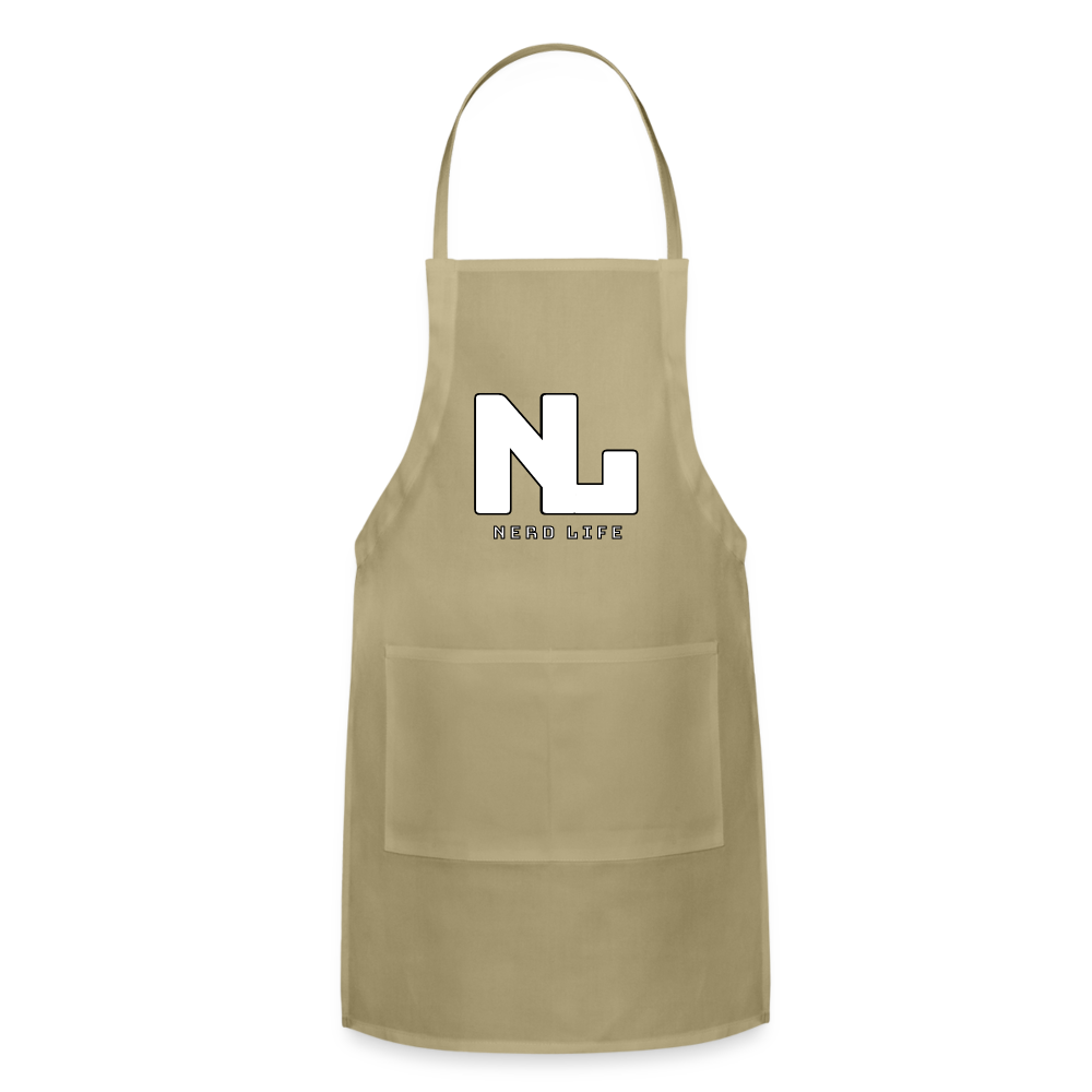 Nerd Life Graphic Adjustable Apron - khaki