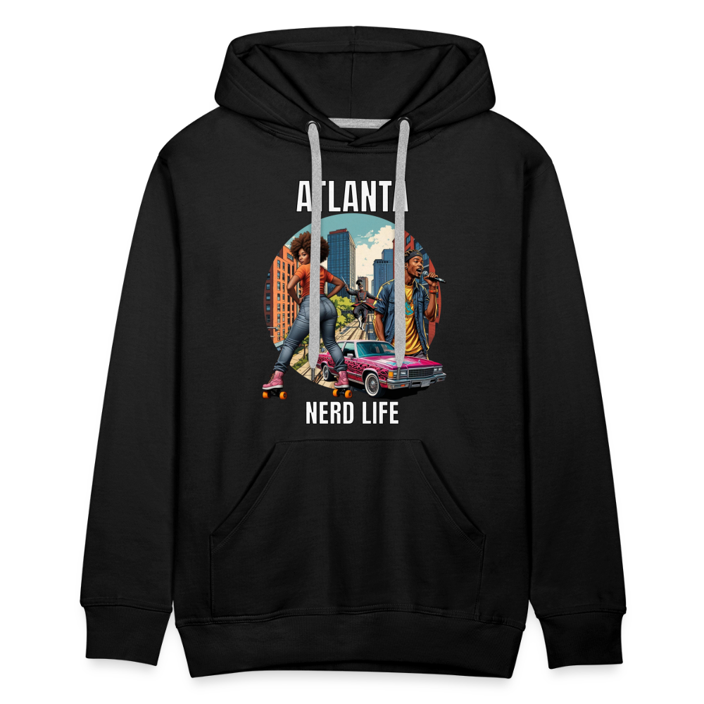 Atlanta Nerd Life Highlights Graphic Men’s Premium Hoodie - black