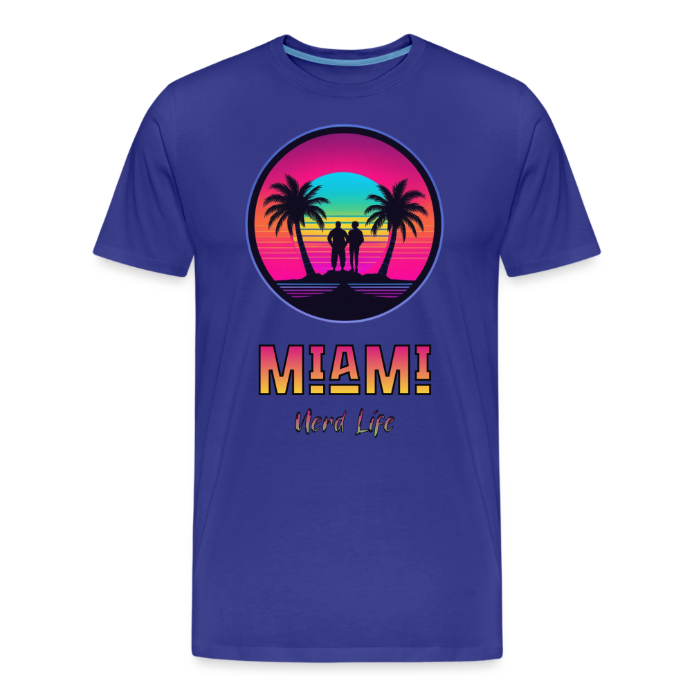 Miami Nerd Life Graphic Men’s Premium Organic T-Shirt - royal blue