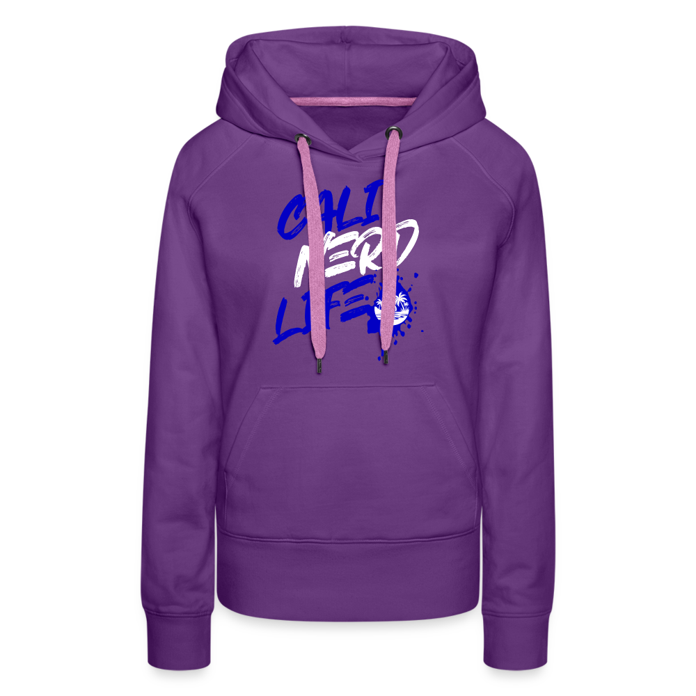 Cali Nerd Life Graphic Women’s Premium Hoodie - purple