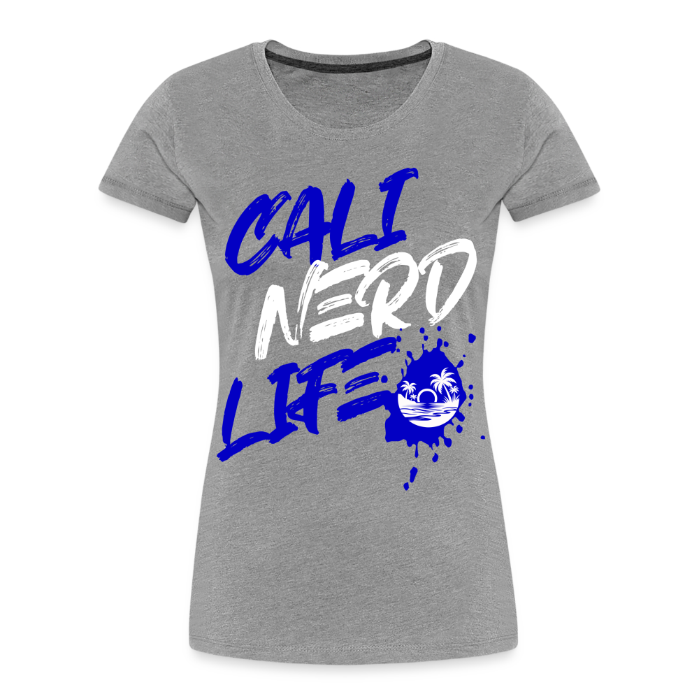 Cali Nerd Life Graphic Women’s Premium Organic T-Shirt - heather gray