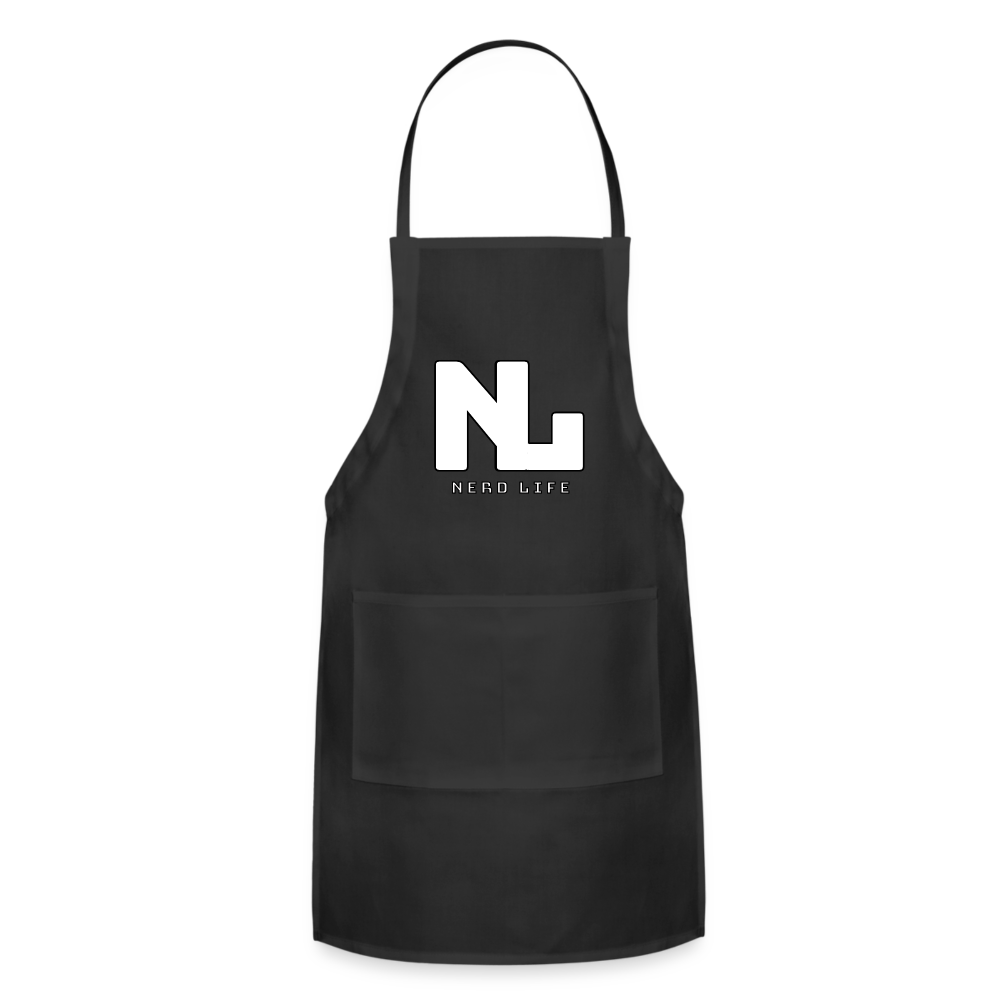 Nerd Life Graphic Adjustable Apron - black