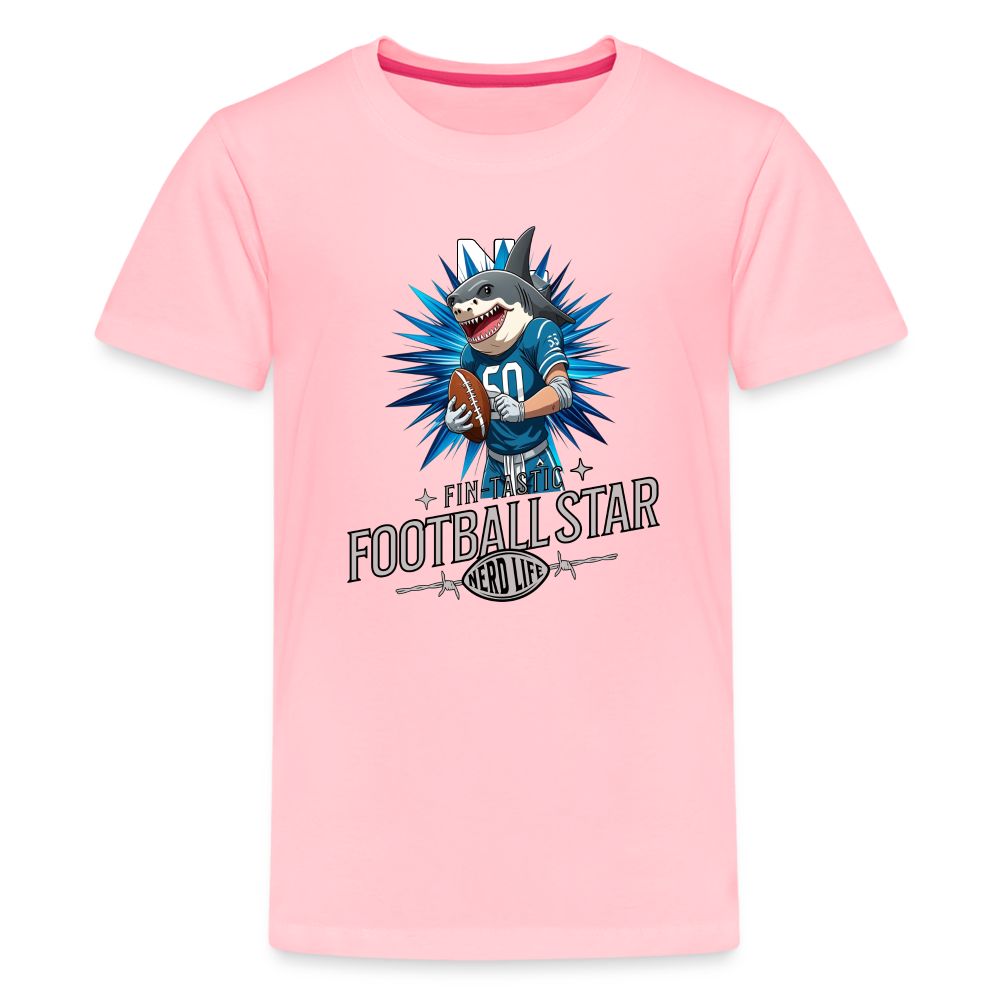 Fin-Tastic Football Player Kids' Premium T-Shirt - pink