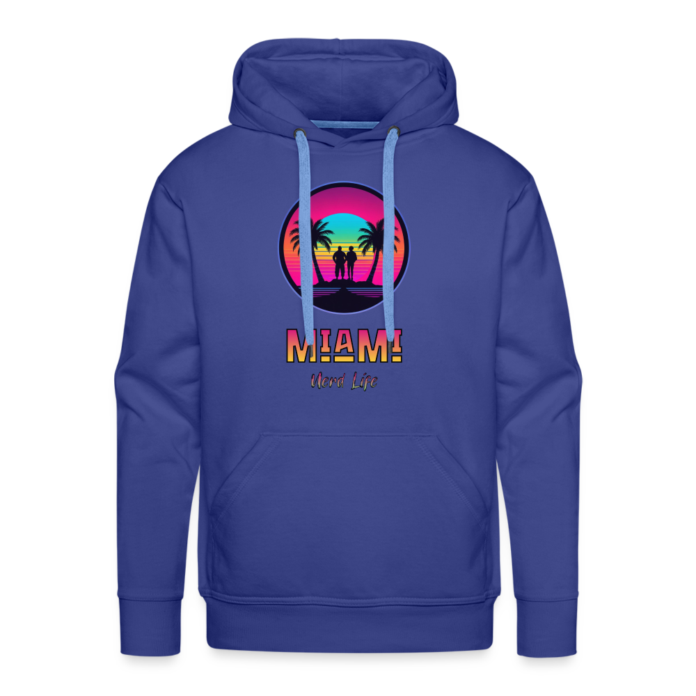 Miami Nerd Life Graphic Men’s Premium Hoodie - royal blue
