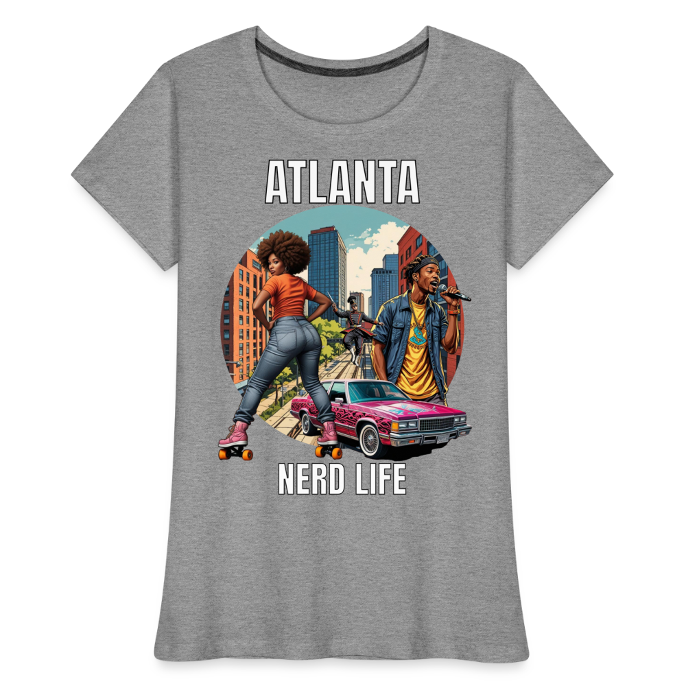 Atlanta Nerd Life Highlights Graphic Women’s Premium Organic T-Shirt - heather gray