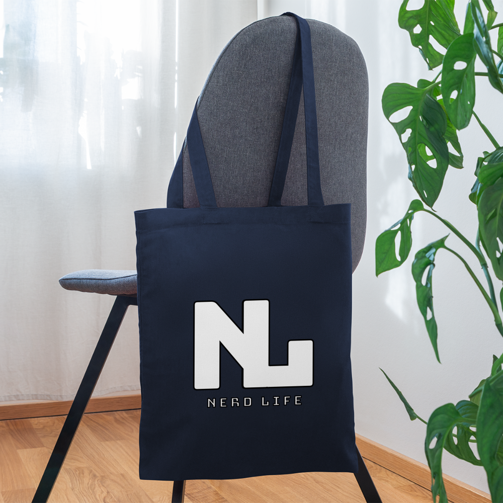 Nerd Life Graphic Tote Bag - navy
