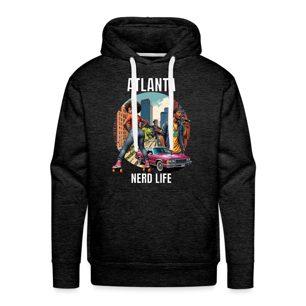 Atlanta Nerd Life Highlights Graphic Men’s Premium Hoodie - charcoal grey