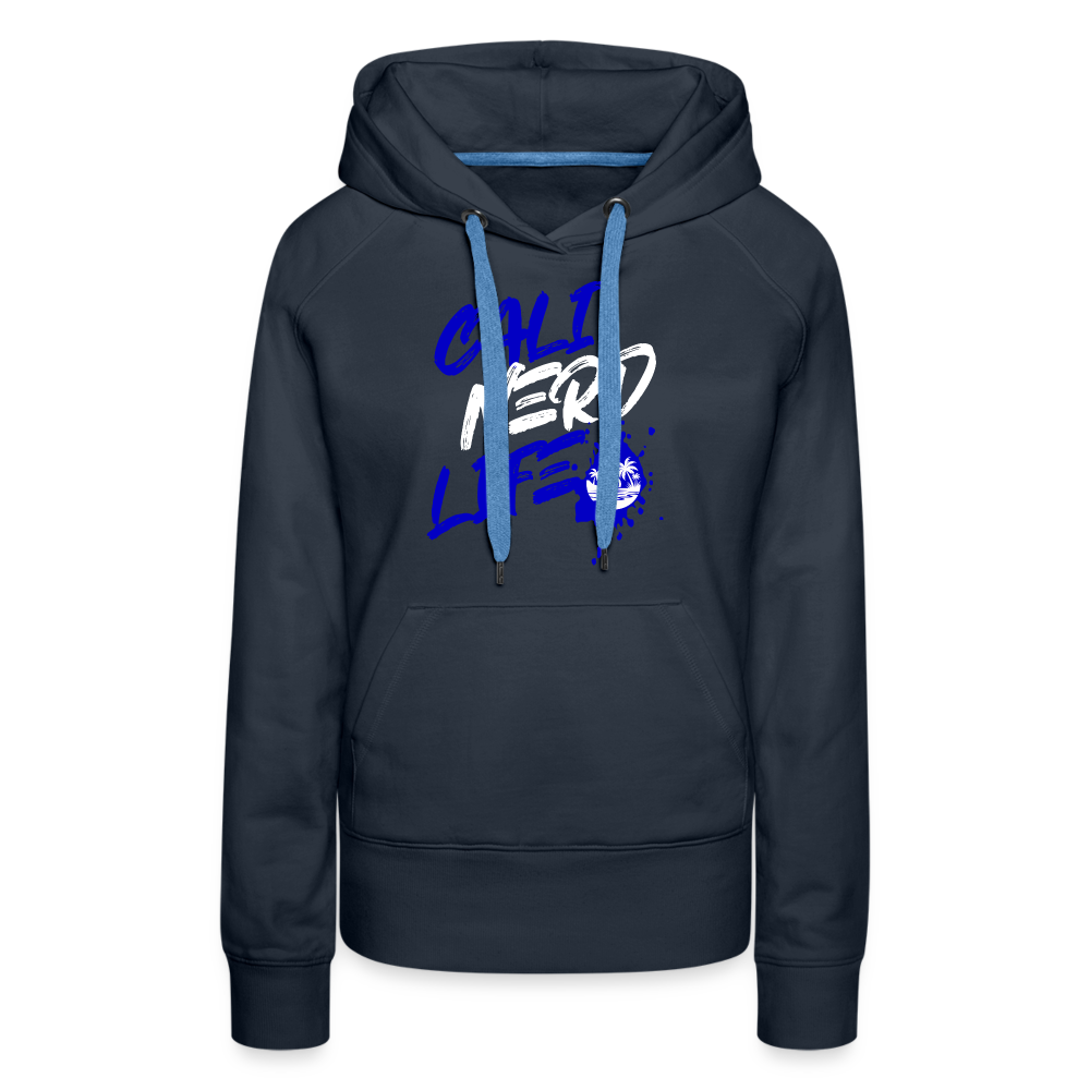 Cali Nerd Life Graphic Women’s Premium Hoodie - navy
