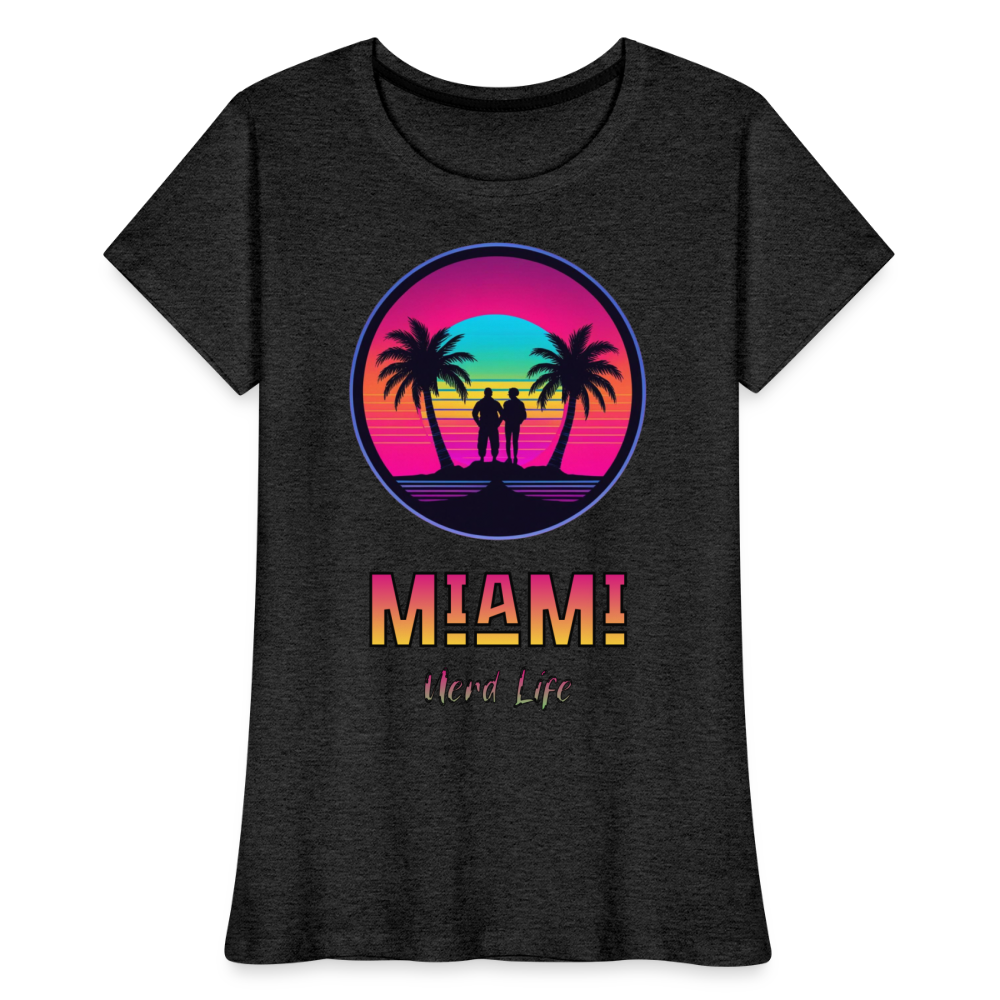 Miami Nerd Life Graphic Women’s Premium Organic T-Shirt - charcoal grey