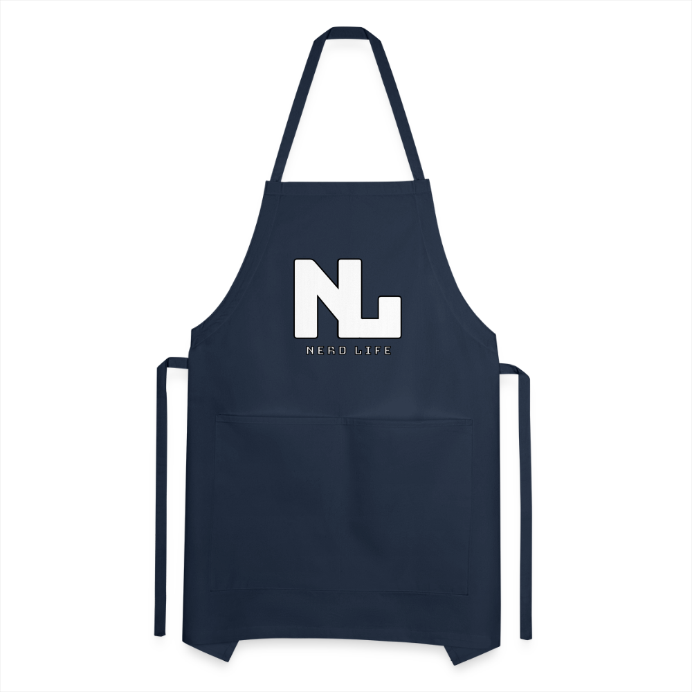 Nerd Life Graphic Adjustable Apron - navy