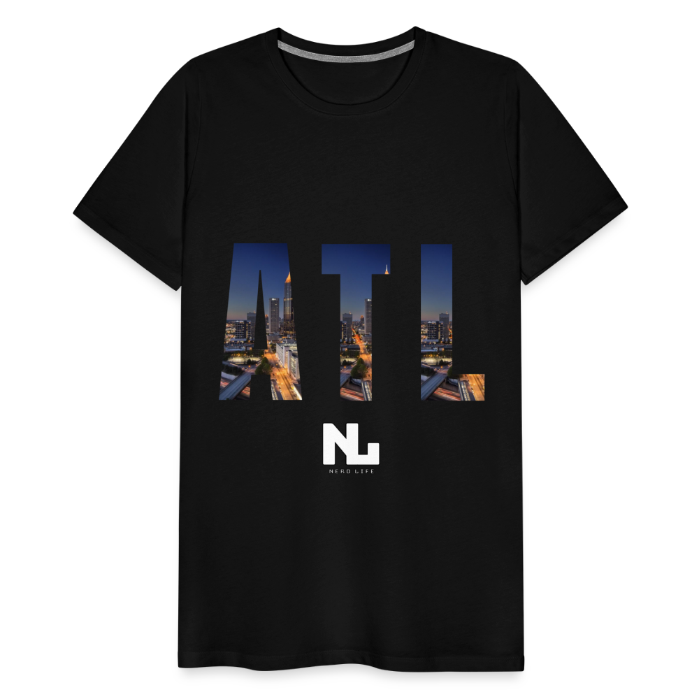 ATL Nerd Life City Graphic Men's Premium T-Shirt - black