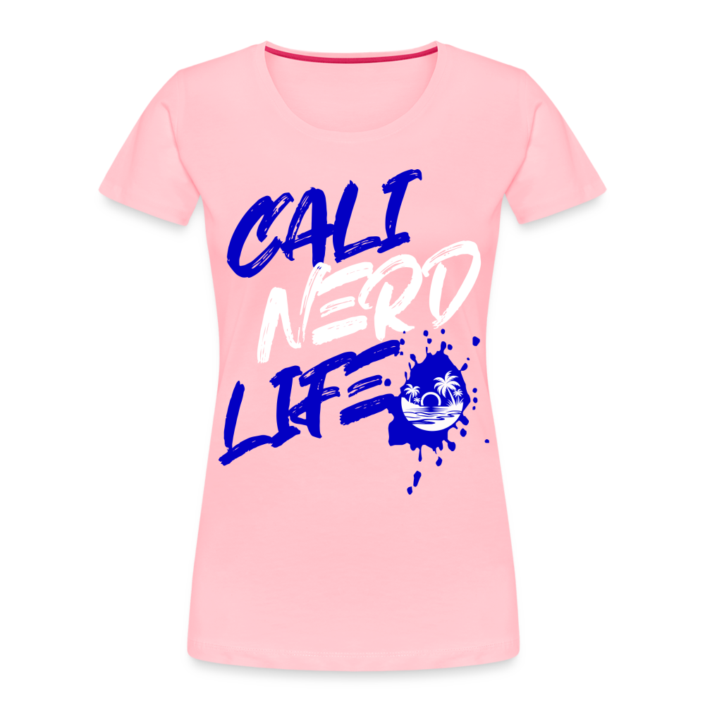 Cali Nerd Life Graphic Women’s Premium Organic T-Shirt - pink