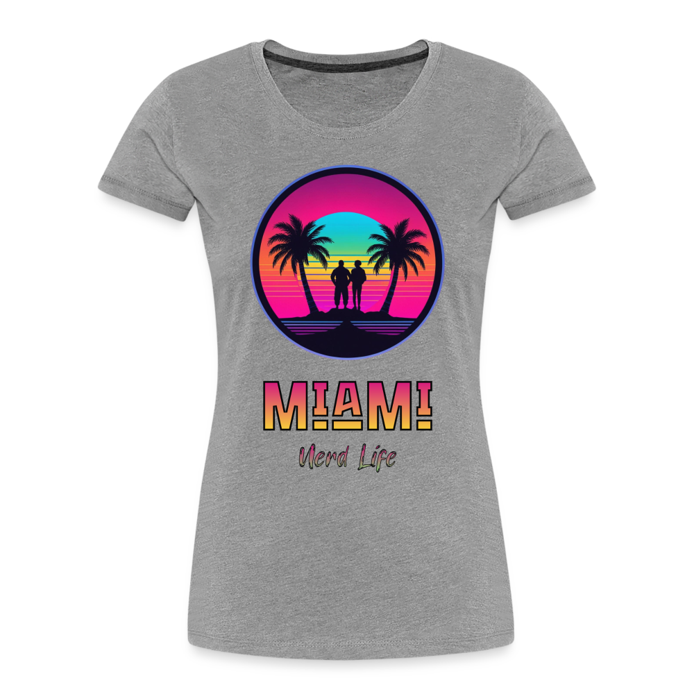 Miami Nerd Life Graphic Women’s Premium Organic T-Shirt - heather gray