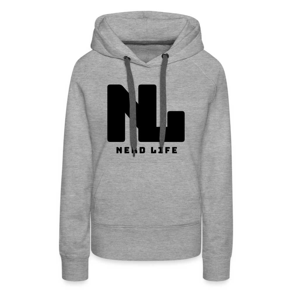 Nerd Life Graphic Black Women’s Premium Hoodie - heather grey