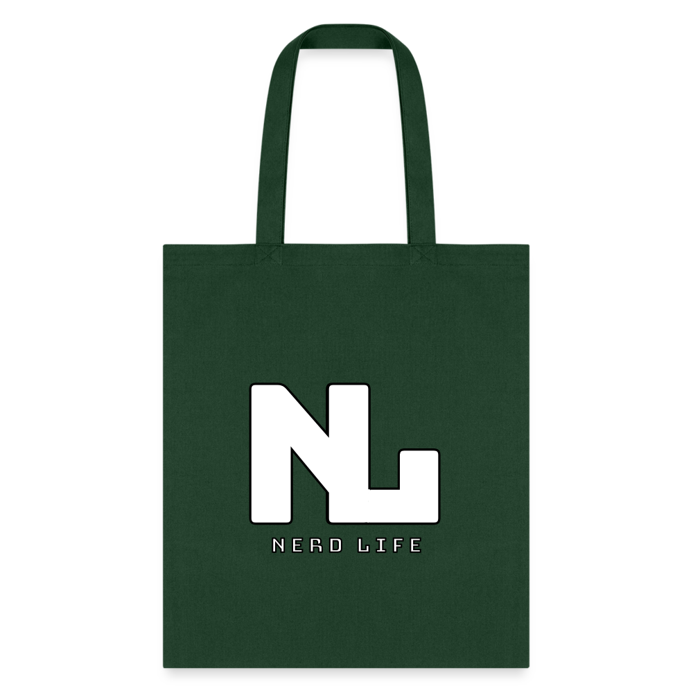 Nerd Life Graphic Tote Bag - forest green