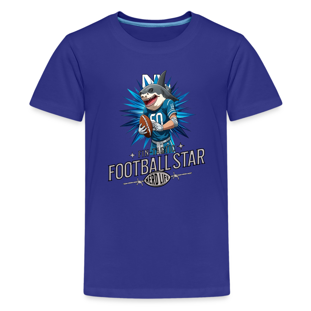 Fin-Tastic Football Player Kids' Premium T-Shirt - royal blue