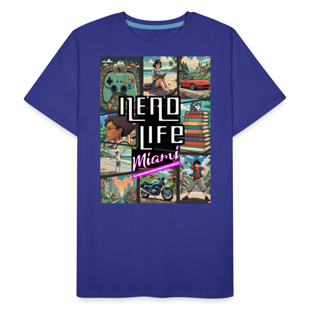 Nerd Life Miami Graphic Men’s Premium Organic T-Shirt - royal blue