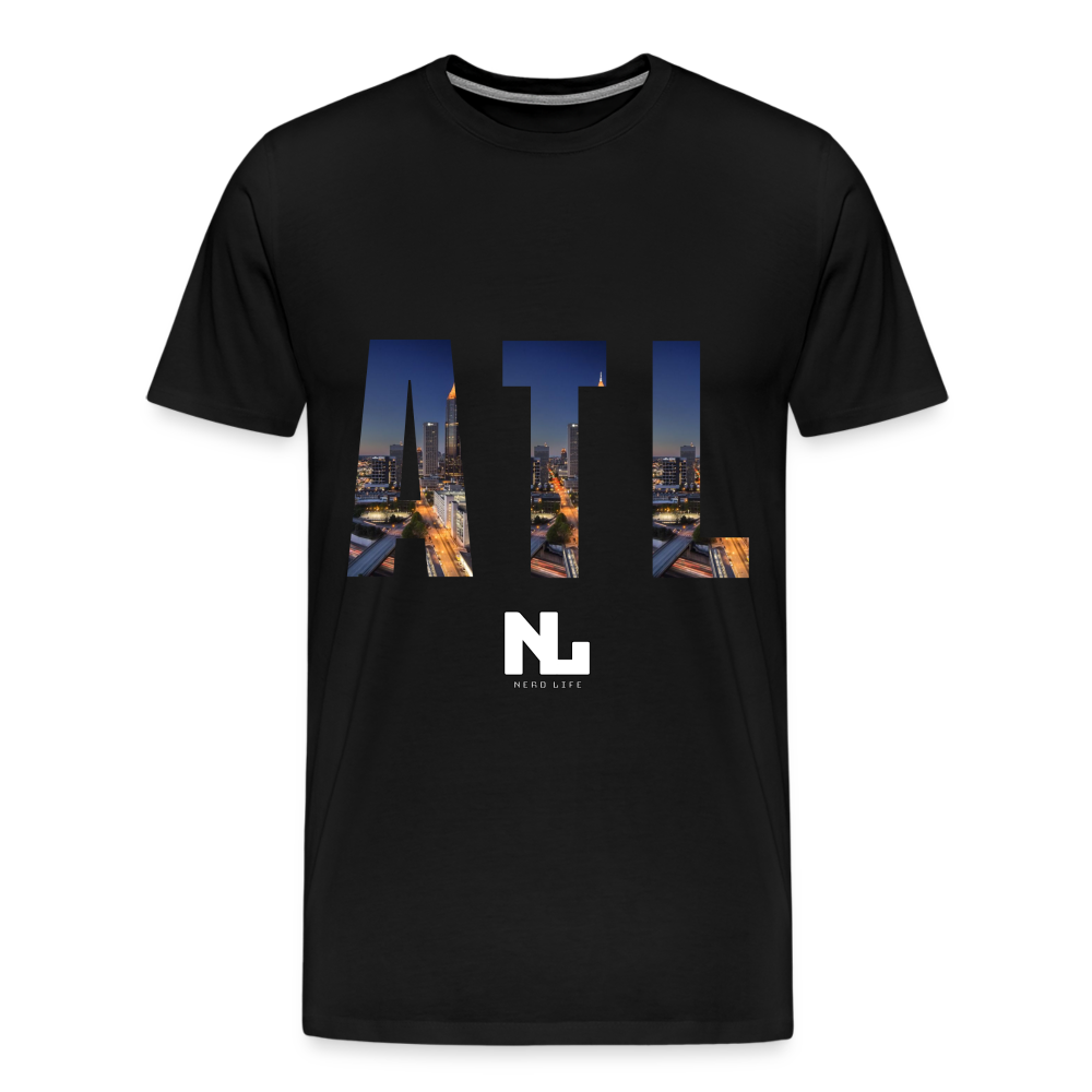 ATL Nerd Life City Graphic Men's Premium T-Shirt - black