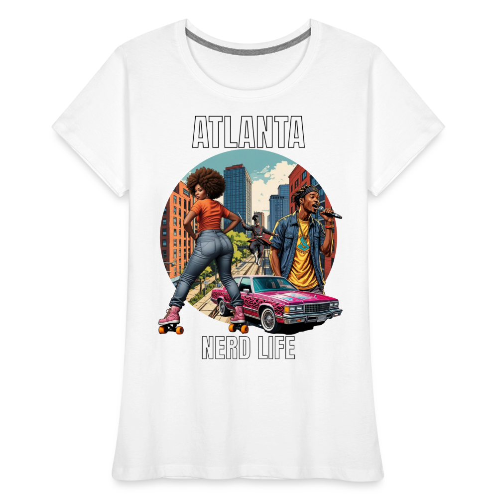 Atlanta Nerd Life Highlights Graphic Women’s Premium Organic T-Shirt - white